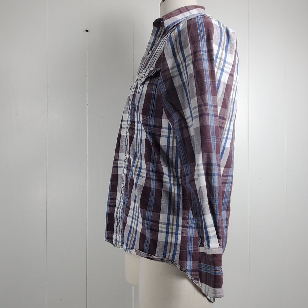 Vintage 70s plaid Wrangler button front shirt Size 15.5 - 34 Medium - Picture 8 of 10